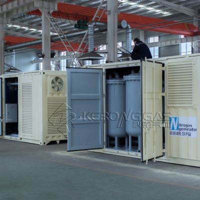 আইএসও কন্টেইনার সহ 220V 50Hz উচ্চ দক্ষতা নাইট্রোজেন গ্যাস প্ল্যান্ট