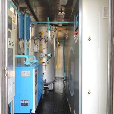 অক্সিজেন মনিটর সহ 6 কেভি ভোল্টেজ আইএসও কন্টেইনার নাইট্রোজেন গ্যাস উত্পাদন প্ল্যান্ট